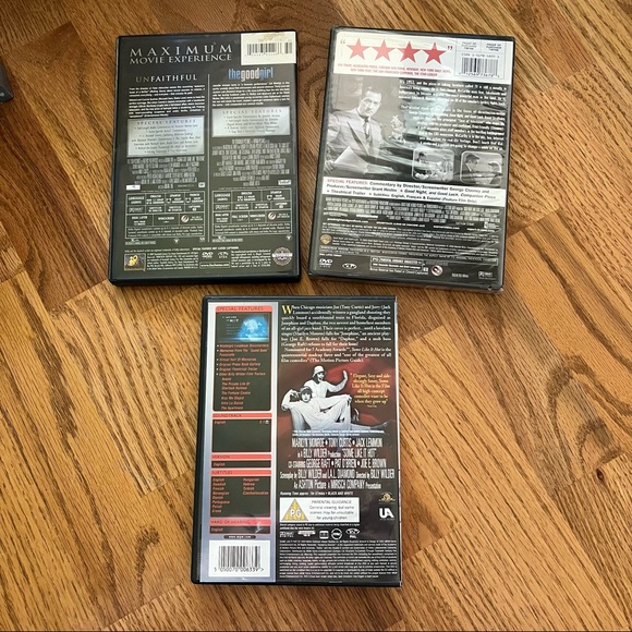 NWT/EUC Set of 4 Comedy & Thriller DVDs (Unfaithful/The Good Girl/Some Like Hot) - Picture 4 of 13